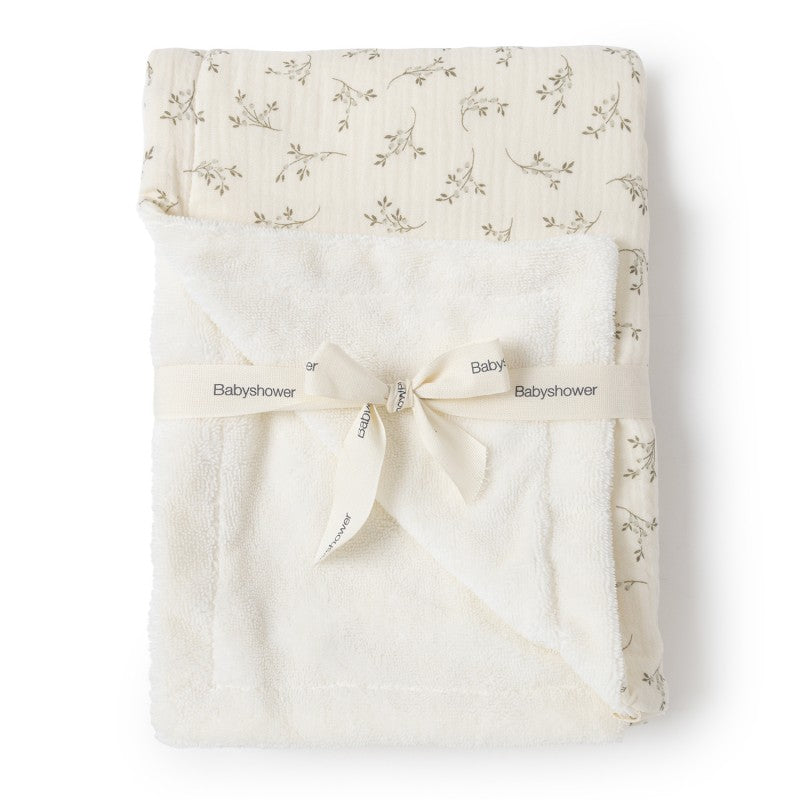 Floral Cotton/Fur Spring Blanket