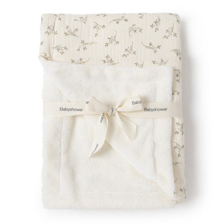 Floral Cotton/Fur Spring Blanket