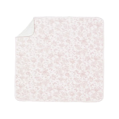 A front view of the Tartine et Chocolat plaid blanket in pink.