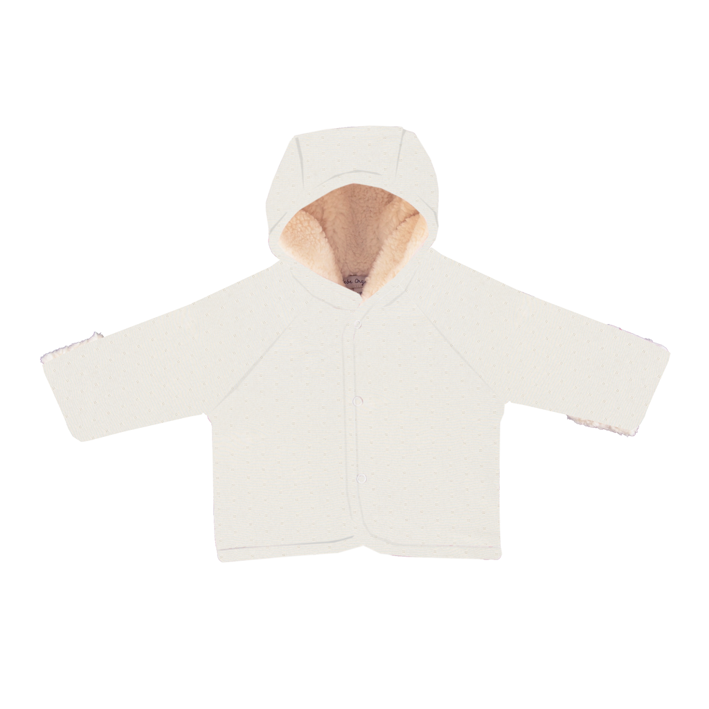 Bebe Organic Lumi Chenille Natural Jacket + Bonnet