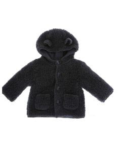 le petit coco dark blue teddy coat
