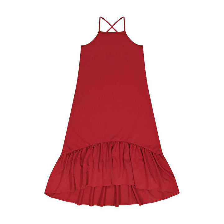 Retro Kid Burgundy Mae Crisscross Maxi Dress