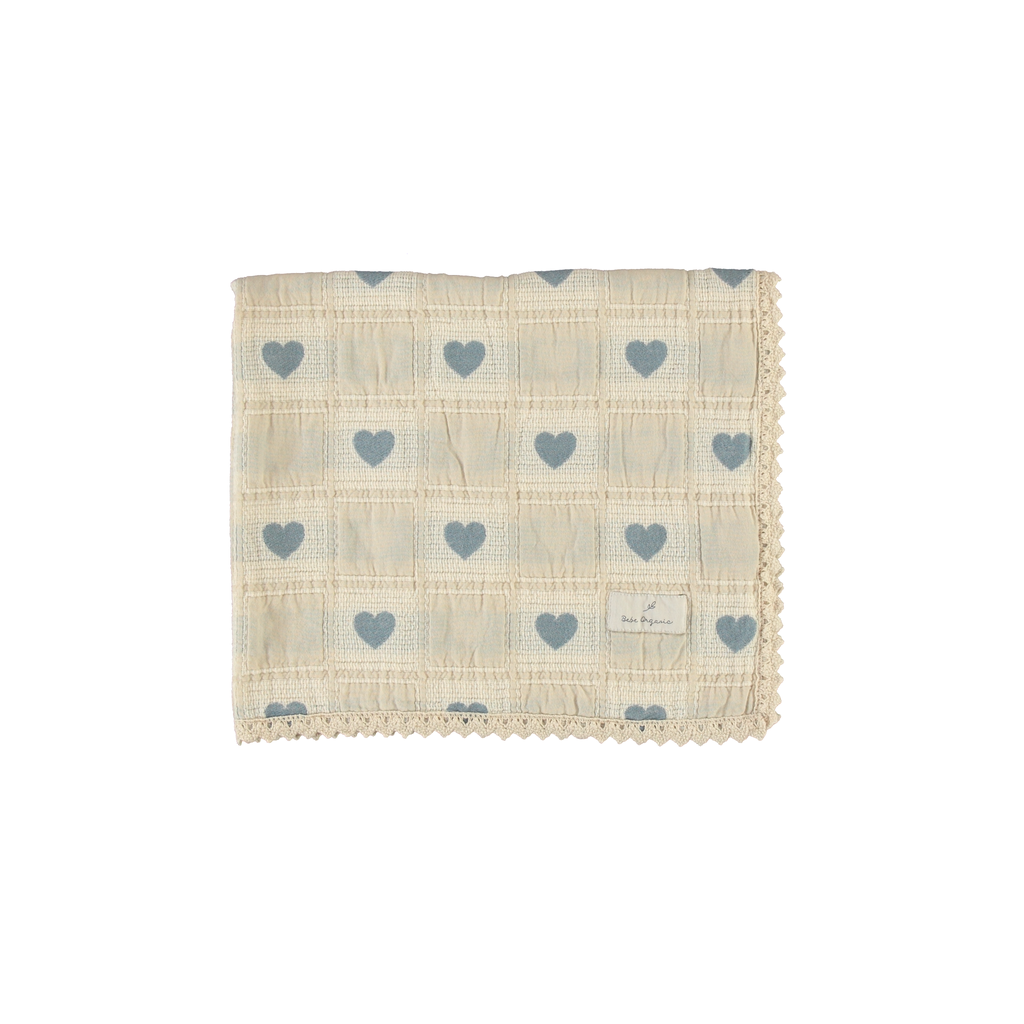 Bebe Organic Patchwork Heart Blanket