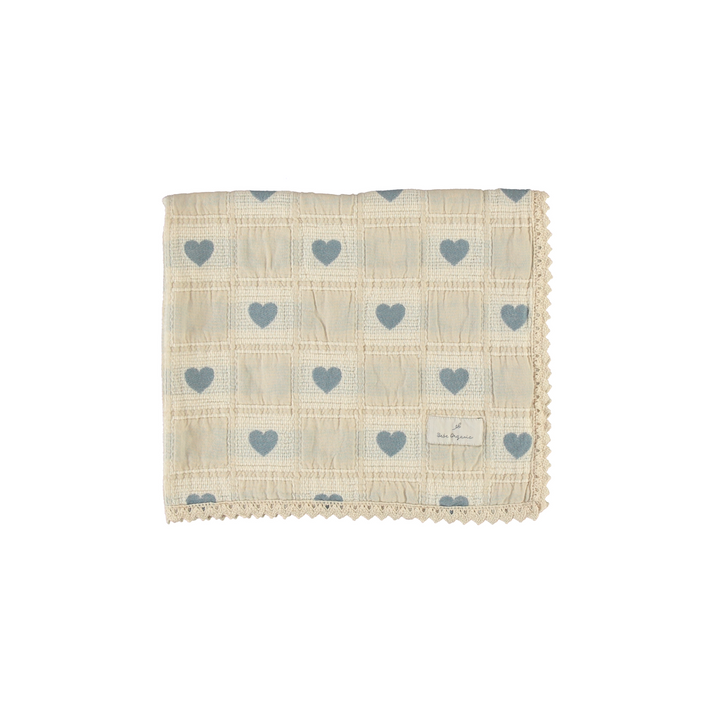 Bebe Organic Patchwork Heart Blanket