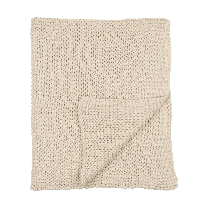 Mema Knits Natural Chunky Knit Blanket