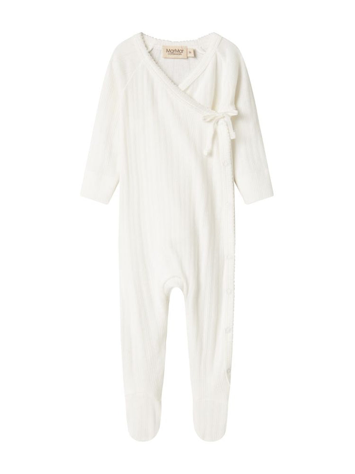 MarMar Gentle White Pointelle Rubetta Footie + Hat