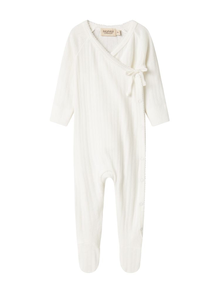 MarMar Gentle White Pointelle Rubetta Footie + Hat