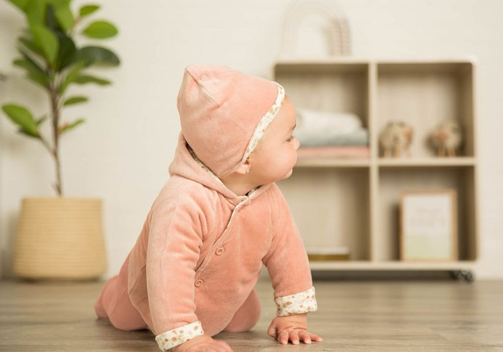 Velour Jacket With Print - Pink Sand