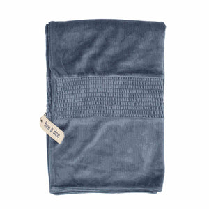 Velour Smocked Footie + Bonnet