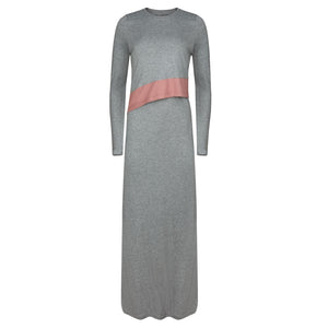 brand new pima cotton womens color block nursing nightgown