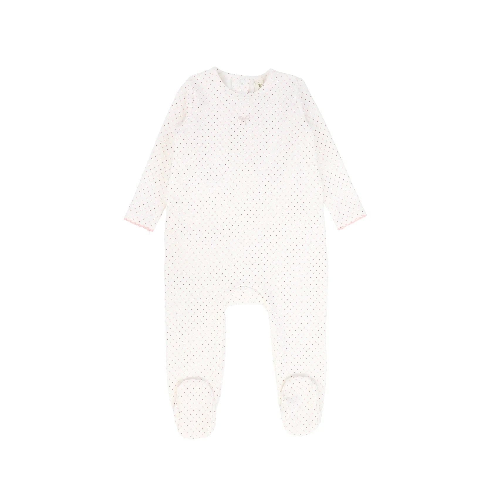 Bebe Jolee White/Pink Rope Print Footie
