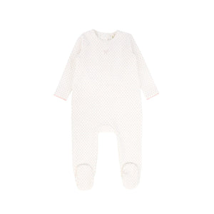 Bebe Jolee White/Pink Rope Print Footie