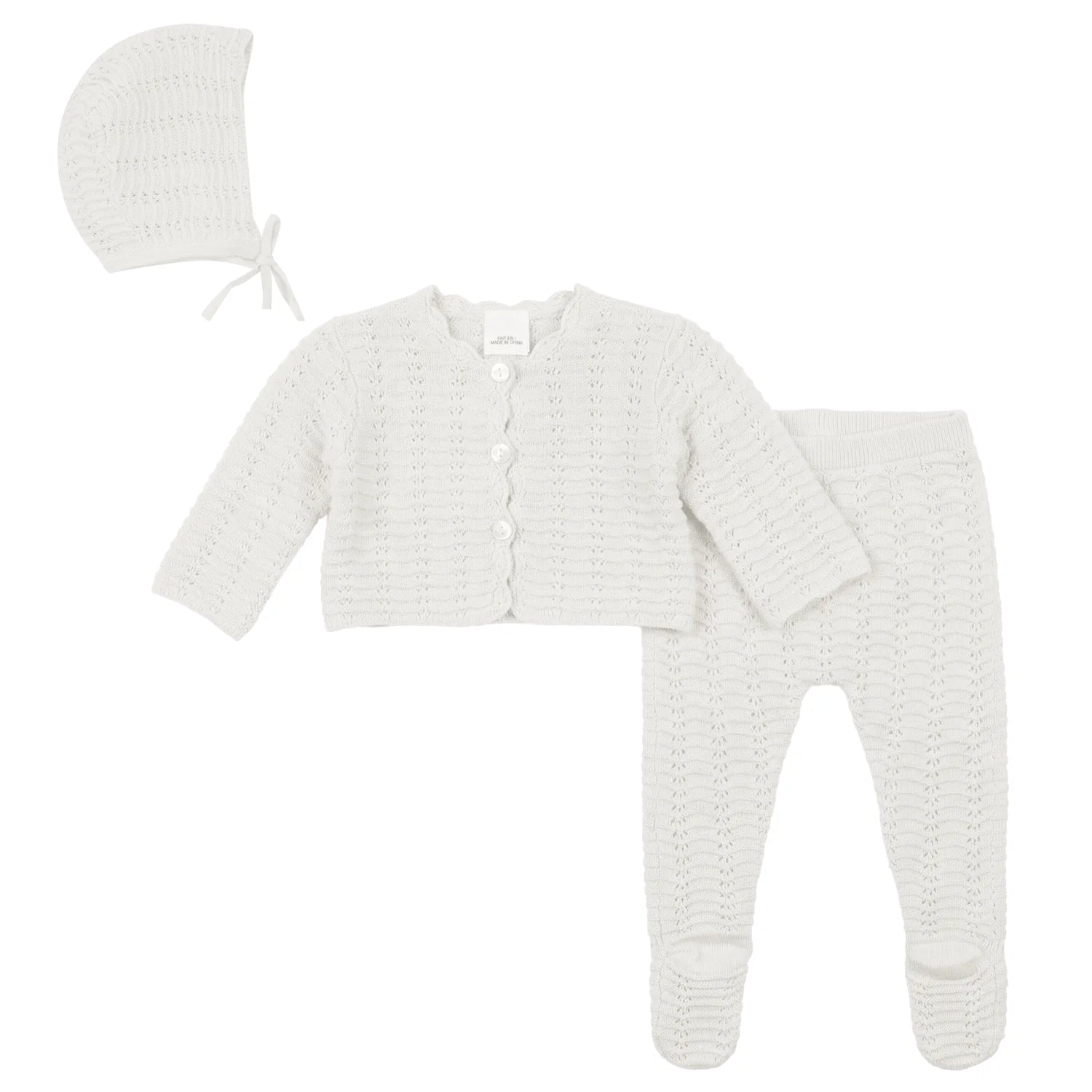 Clo - Girls Hat And Cardigan With Legging In Knit