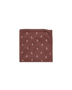 Quincy Mae Plum Fleur Pointelle Baby Blanket