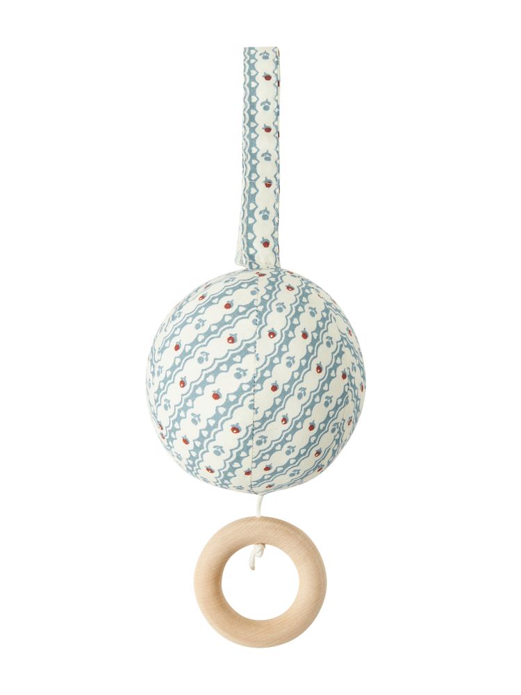 MarMar Floral Stripe Music Mobile | Organic Cotton Nursery Mobile