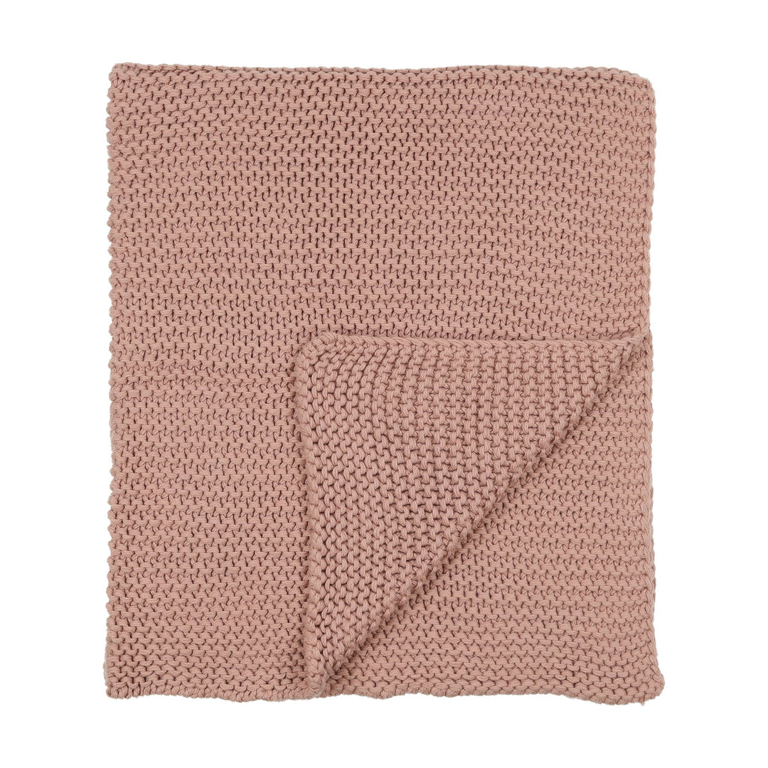 Mema Knits Natural Chunky Knit Blanket