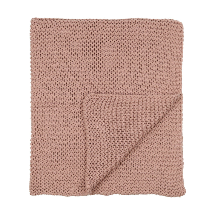 Mema Knits Natural Chunky Knit Blanket