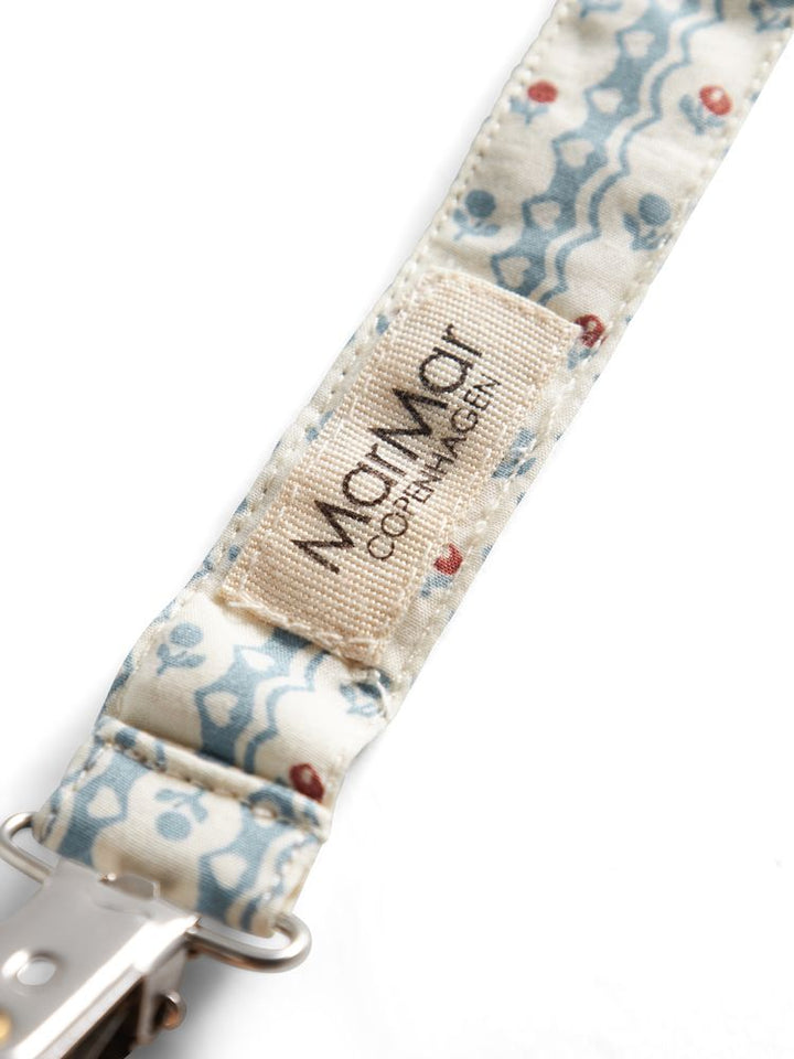 MarMar Floral Stripe Alo Pacifier Clip