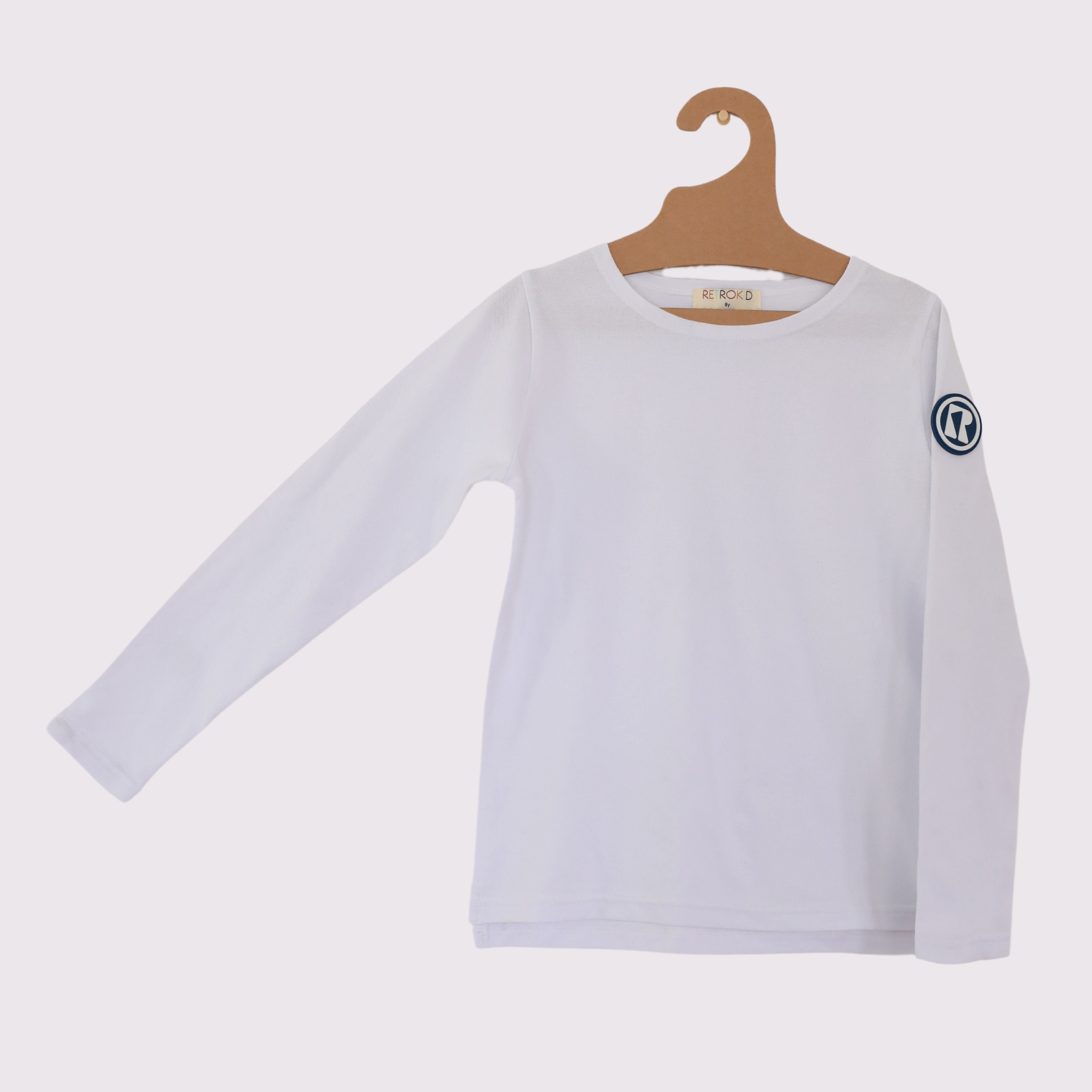 Retro Kid Riley Rubber Logo Basic Long Sleeve Tee