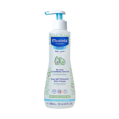 mustela no rinse cleansing water micellar water cleanser for babys face body diaper