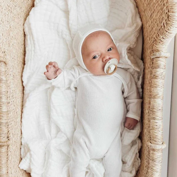 Ely's & Co Ribbed Cotton - Solid Collection — Ivory Bonnet