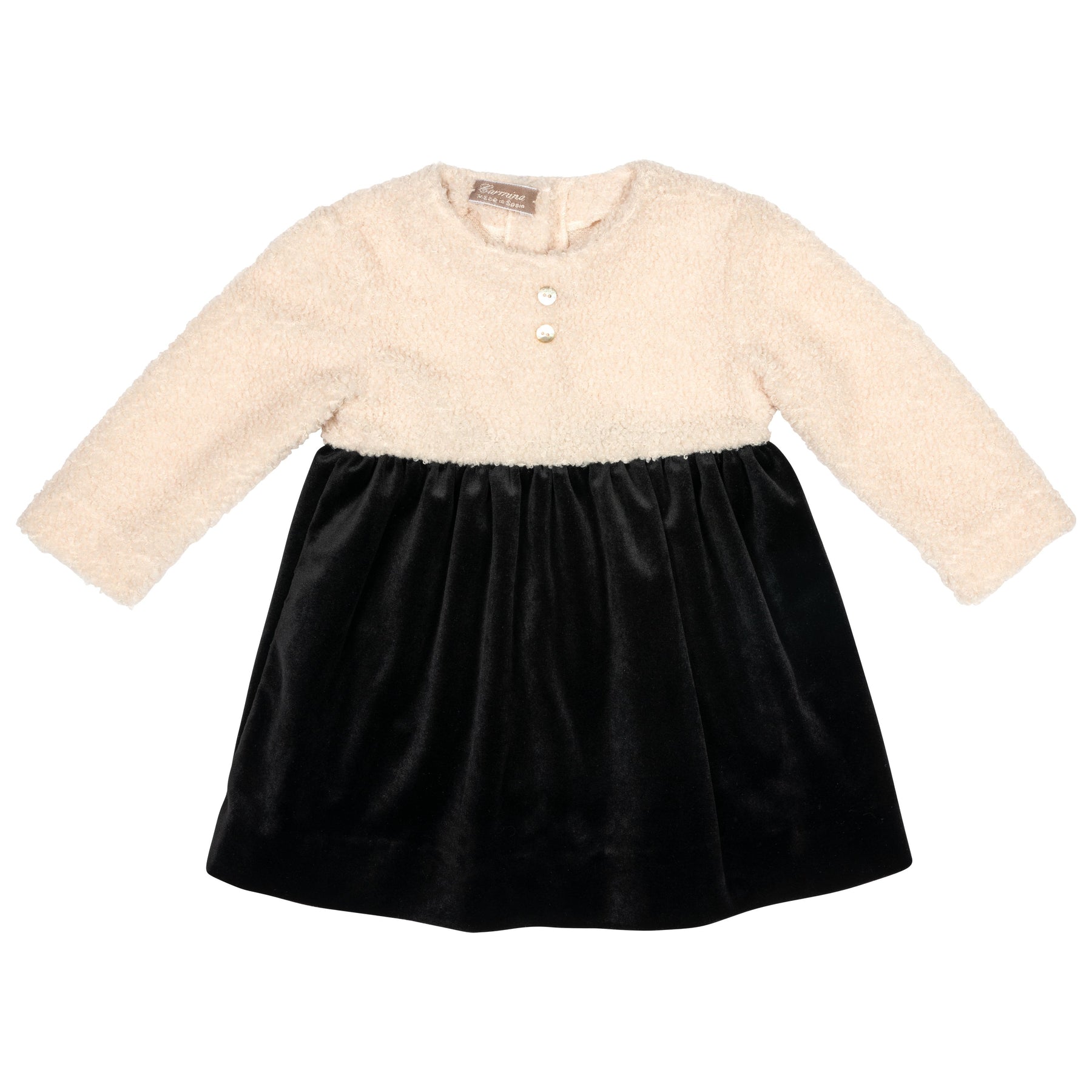 Carmina Dress exclusive at little loungers for Girls - Oat Sherpa Top