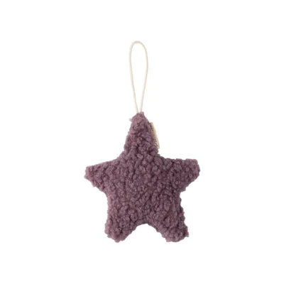 pippin eggplant star boucle pacifier holder