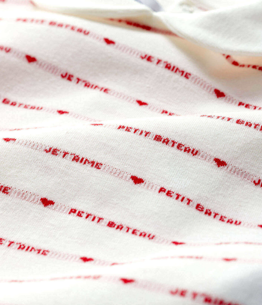 Petit Bateau Baby Boy Logo Print Romper Sleepsuit