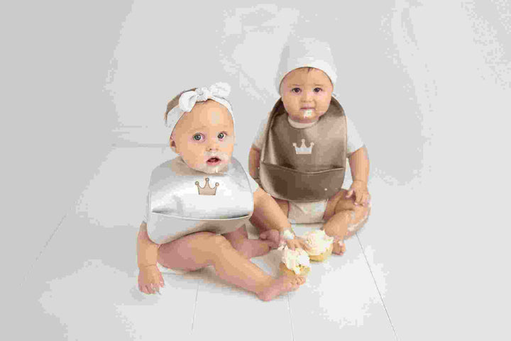 Bleu La La Trendsetter Set of Soft Vegan Leather Easy Clean Bibs