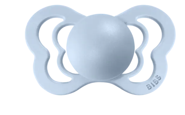 BIBS Pacifier COUTURE Silicone 2 PK Iron / Baby Blue