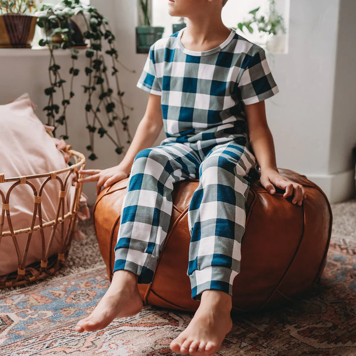 Antebies Checked Long Lounge Set
