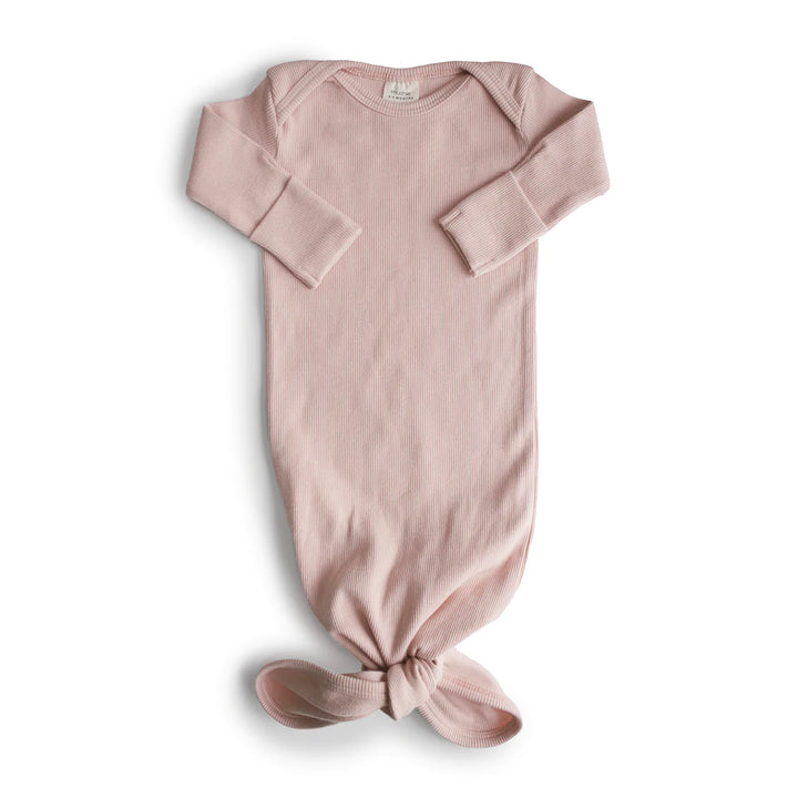 Mushie Ribbed Knotted Gown (Colors)