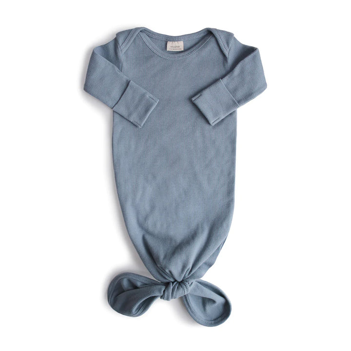 Mushie Ribbed Knotted Gown (Colors)