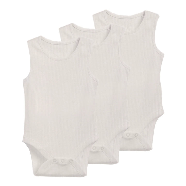 Ely's & Co 3 Pack Ribbed Tank Undershirt Ivory