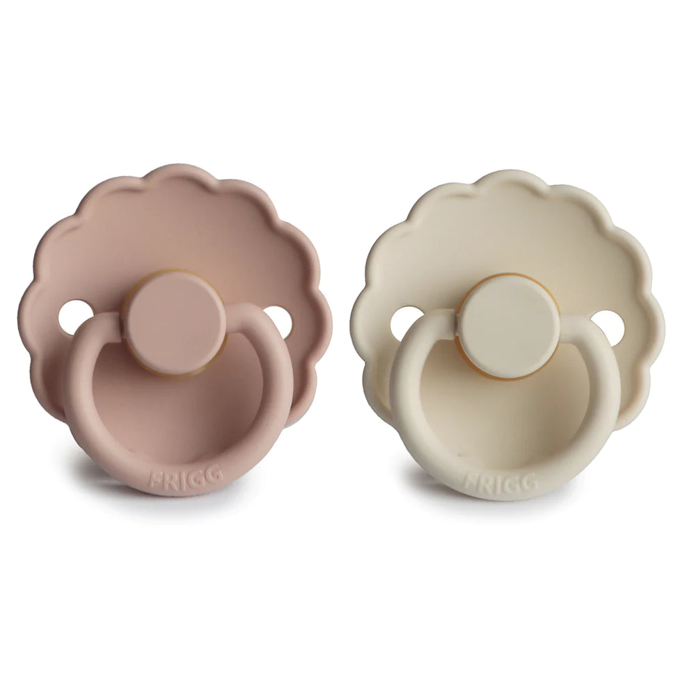 frigg daisy natural rubber baby pacifier colors 2 pack
