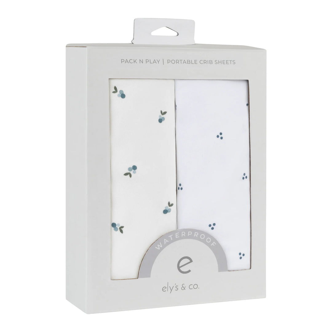 Ely's & Co 2 Pack Waterproof  Berries & Cluster Dot  Sheets