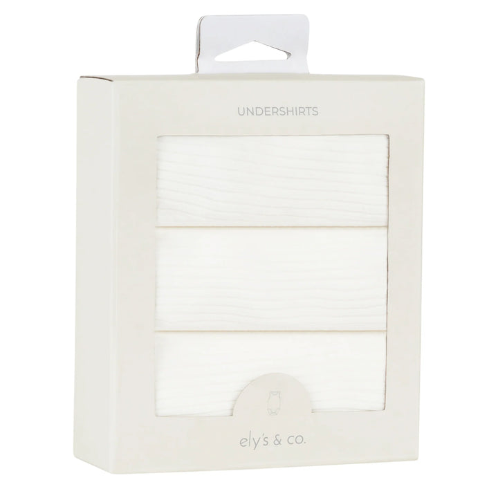 Ely's & Co 3 Pack Ribbed Tank Undershirt Ivory