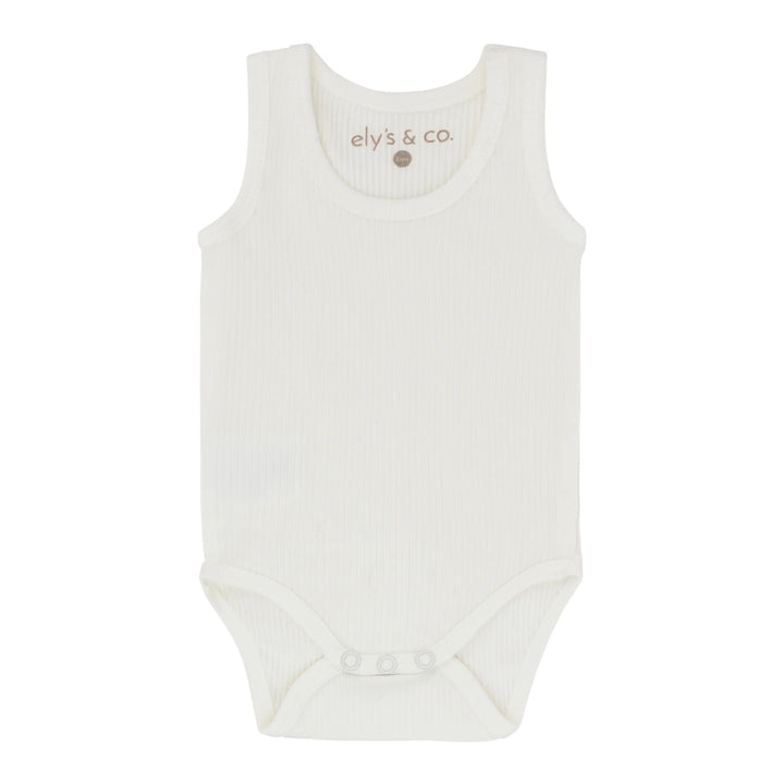 Ely's & Co 3 Pack Ribbed Tank Undershirt Ivory