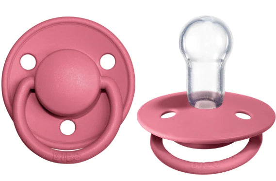 bibs pacifier de lux silicone 2 pk coral