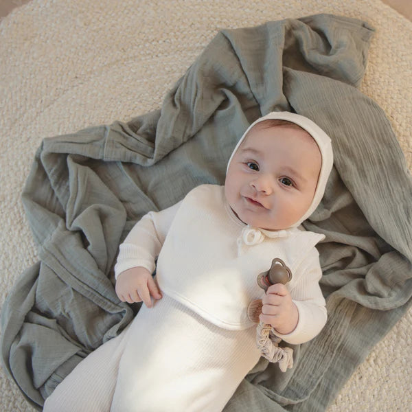 Ely's & Co Ribbed Cotton - Solid Collection — Ivory Bonnet