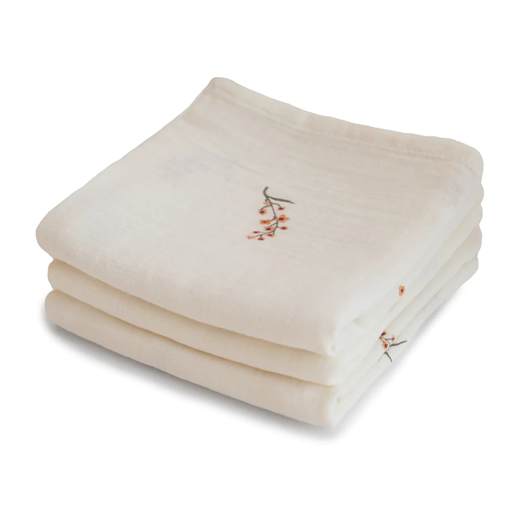 Mushie Flowers Muslin Cloth 3 Pack