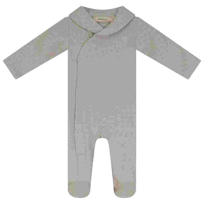 Baby Romper With Shawl Collar