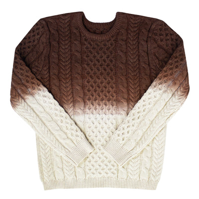 kipp brown cable dye sweater