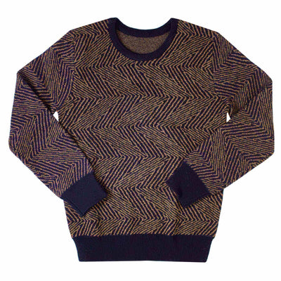 kipp navy pattern sweater