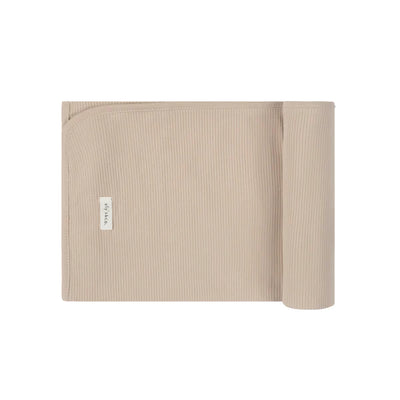 elys co ribbed cotton solid collection tan blanket 40