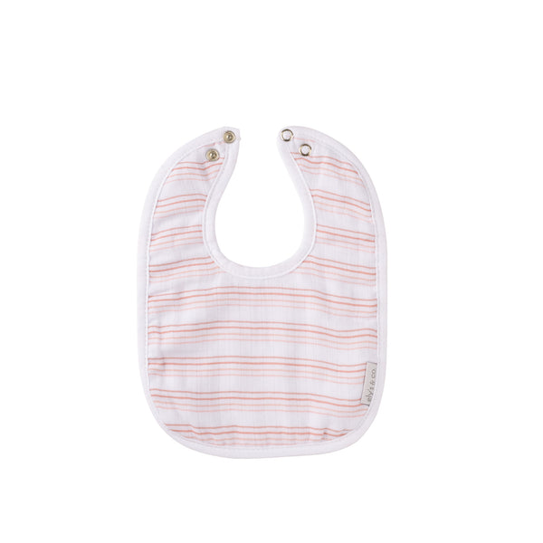 muslin terry bib 3 pack pink stars solid stripes