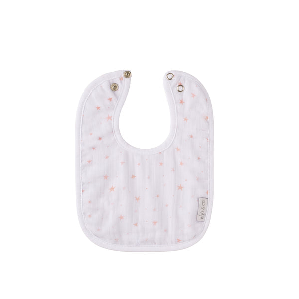 muslin terry bib 3 pack pink stars solid stripes