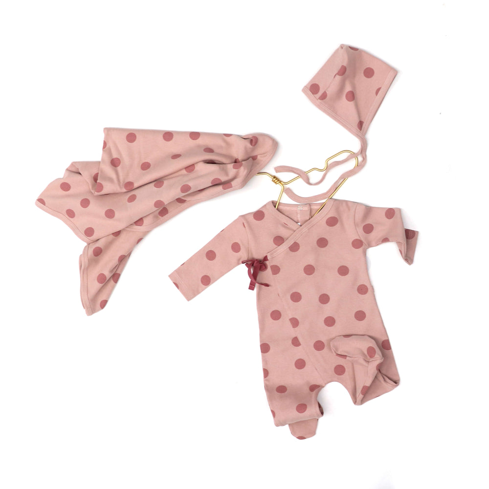 Coton Pompom Polka Dots Footie