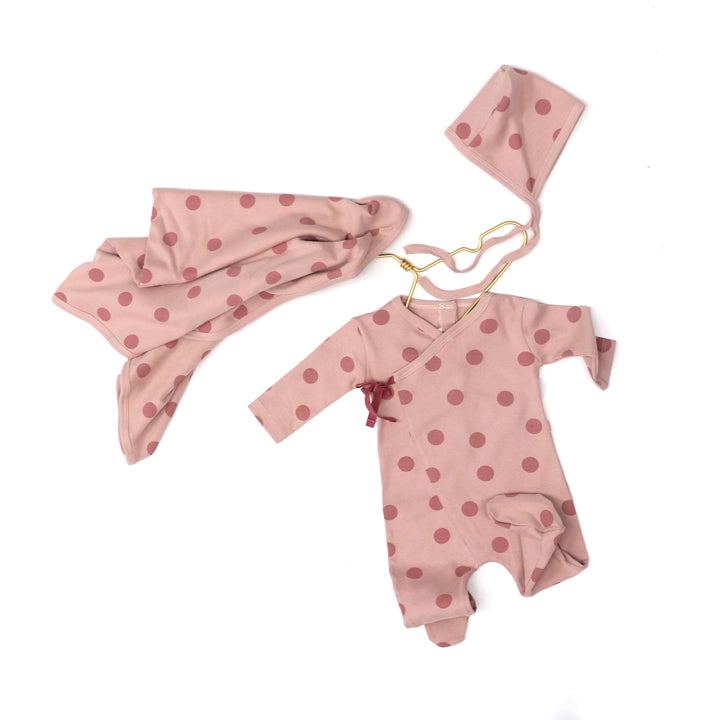 Coton Pompom Polka Dots Footie
