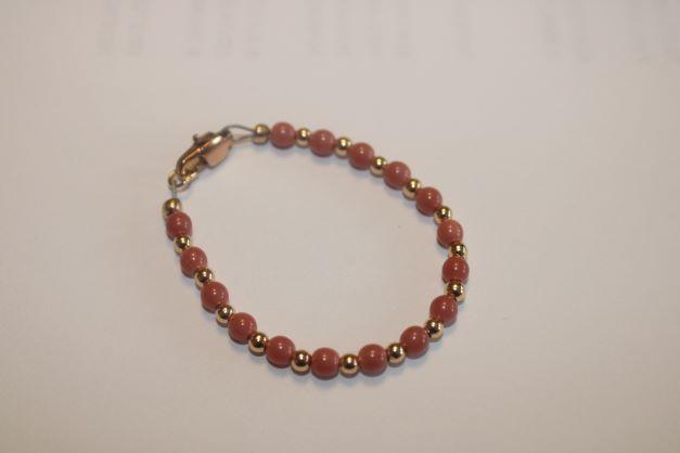 mauve n gold bracelet